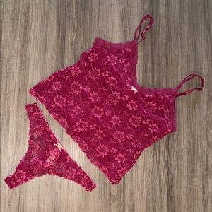 VICTORIAS SECRET ANGELS Lace Camisole and Panty Set